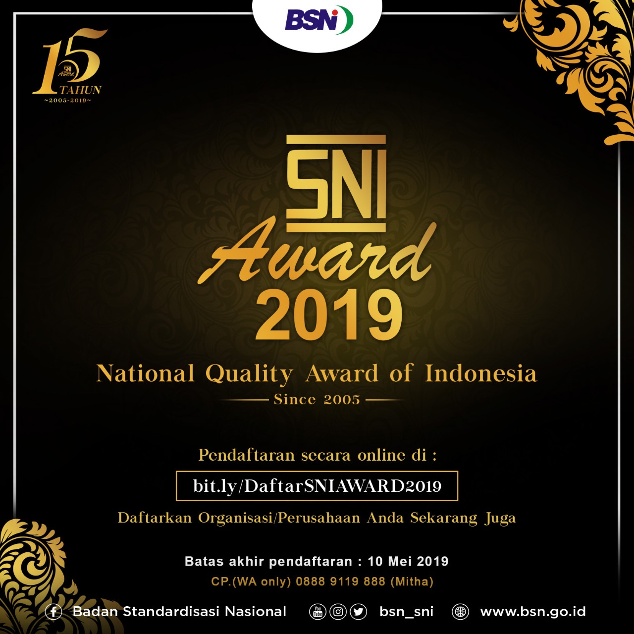 Pendaftaran SNI Award 2019 Telah Dibuka